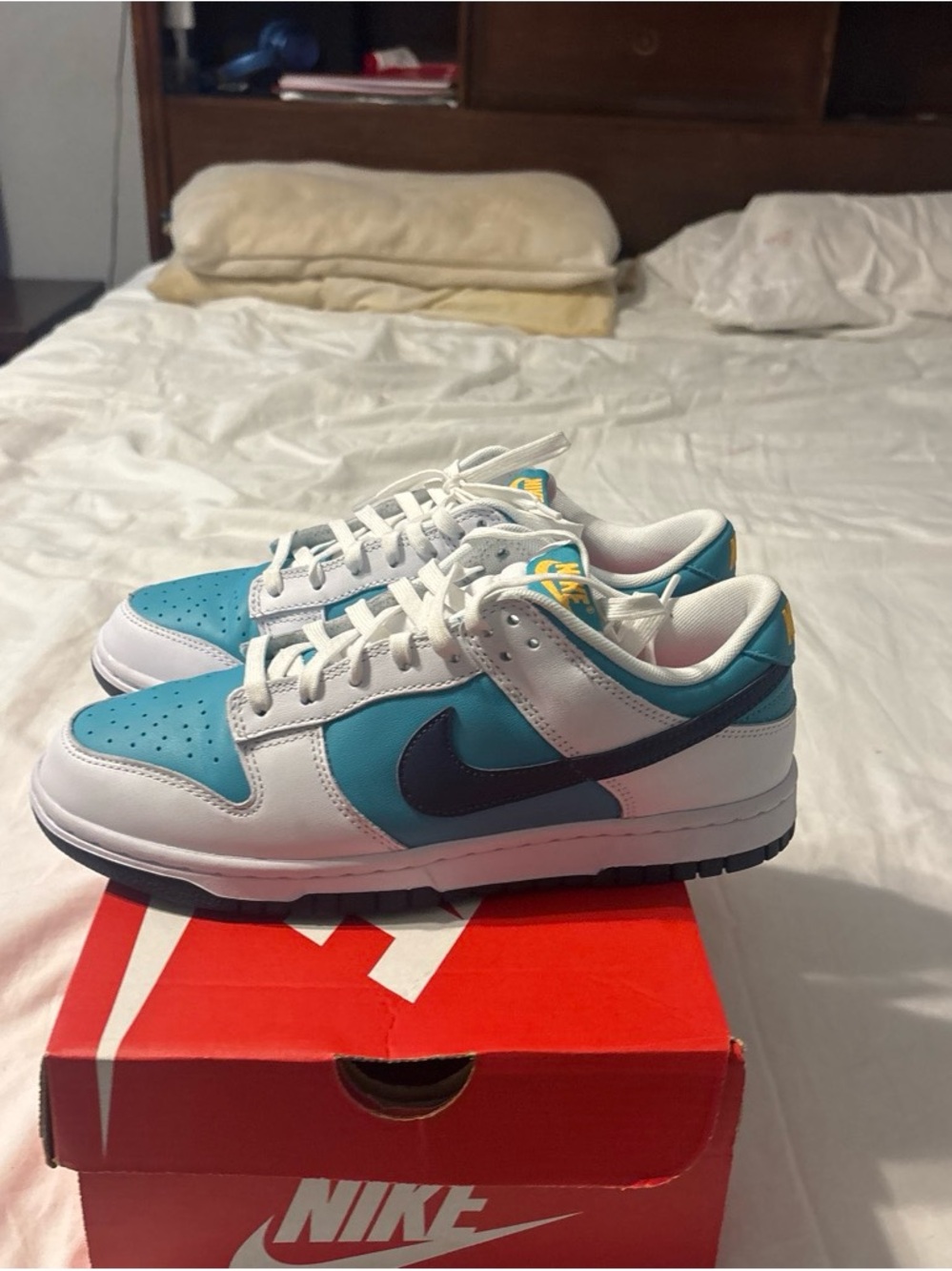 Nike Men’s Teal, White and Navy Low-Top Sneakers